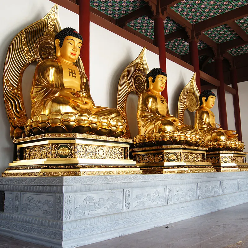 Bronze forgyldt 6,6 meter Buddha-statue