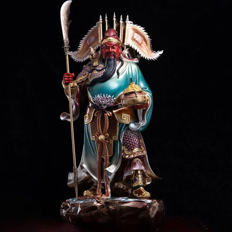 Fem Flag Guan Yu Bronze Statue