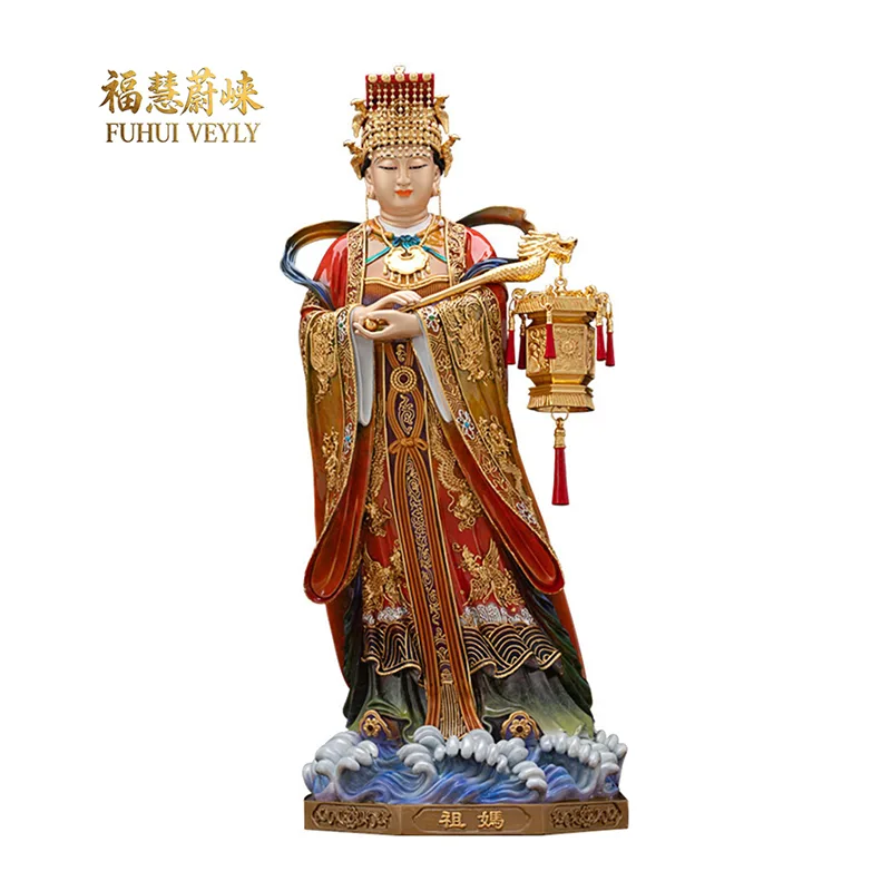 Støbt bronze Mazu statue