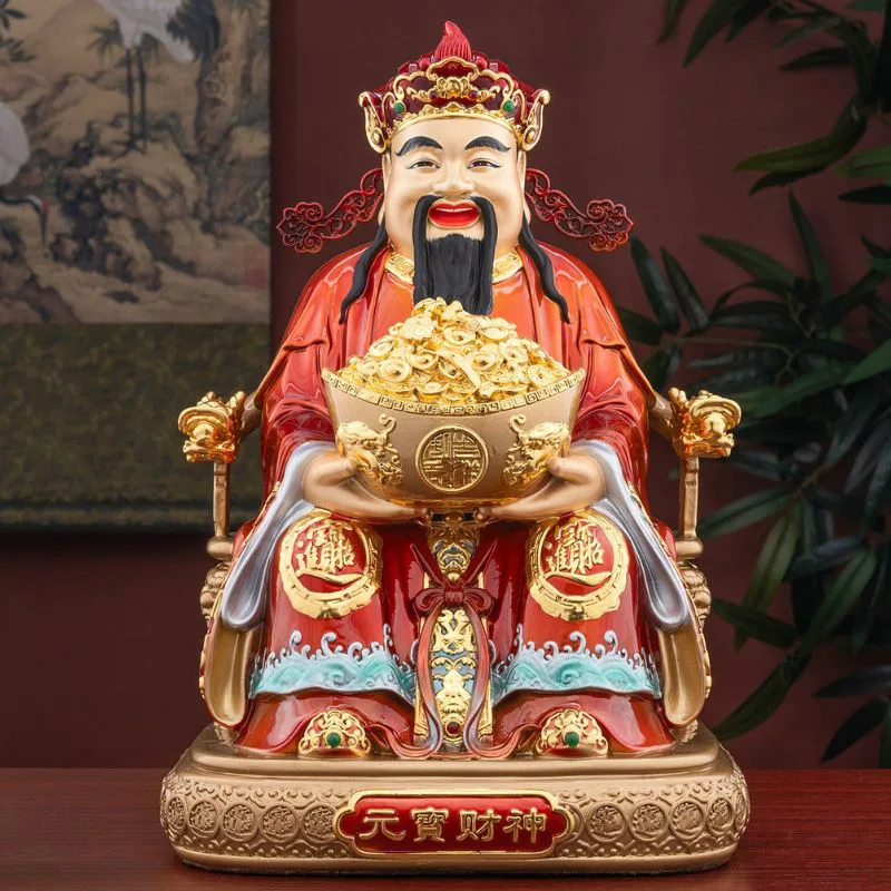 Premium Messing Ingot Sitting Throne God of Wealth