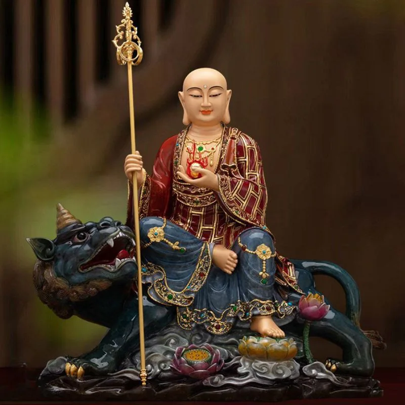 Premium messing Diting Mythical Beast Ksitigarbha Statue