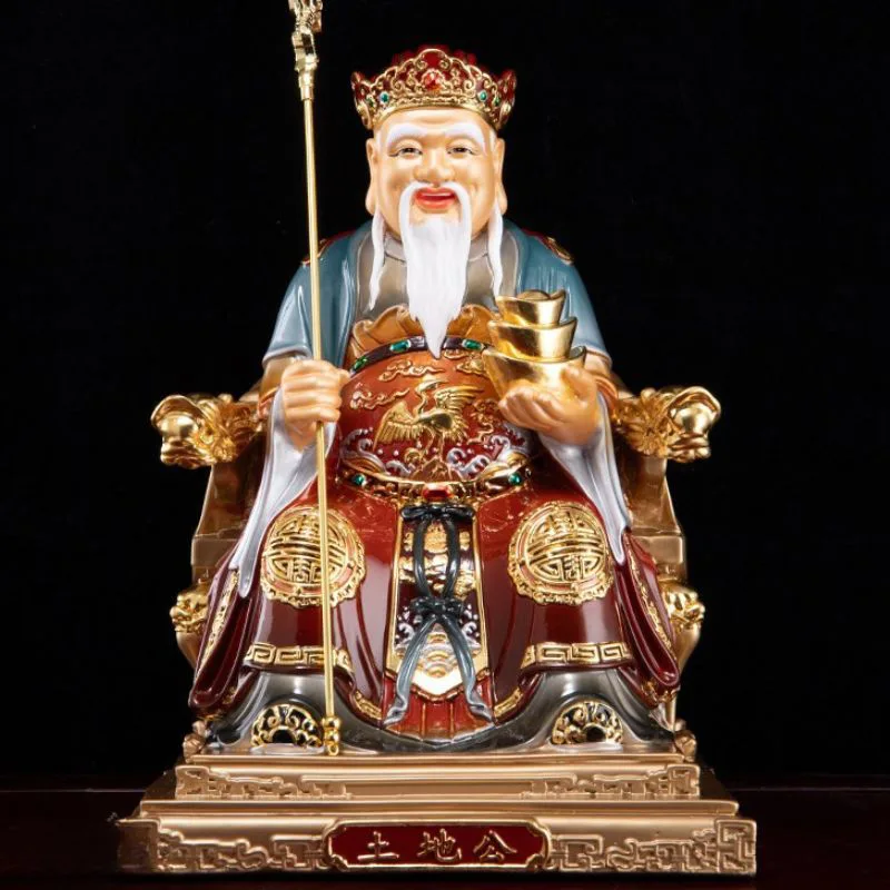 Raffineret messing Imperial Staff Fude Zhengshen Statue