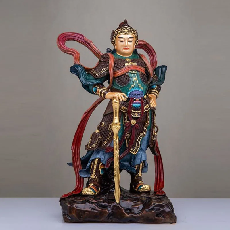 Stående Bronze Skanda Bodhisattva-statue