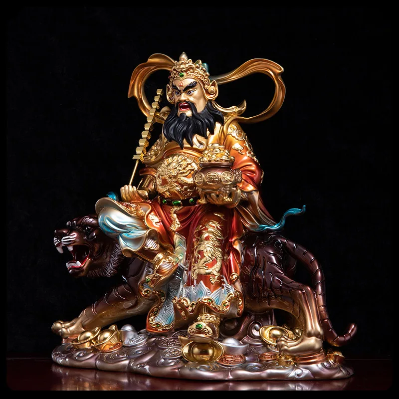 Tiger Ridning Messing Martial Wealth Deity Zhao Gongming